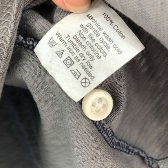 🏳️🌈NWOT- Blue & Grey Color-block Jersey Polo - Picture 3 of 6